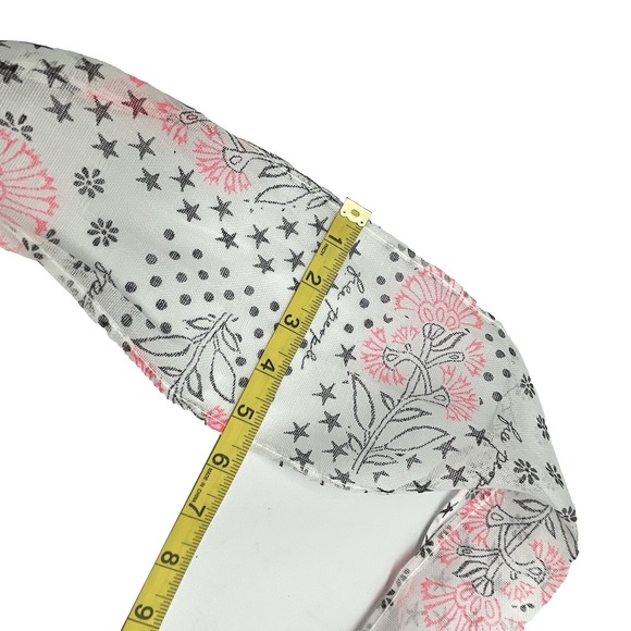 Free People Reusable Shopping Tote Mesh Bag XL Boho Pink Floral Lightweight - Picture 8 of 8